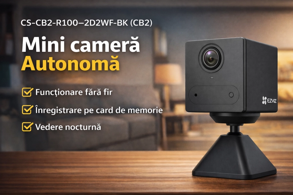 Mini Camera de supraveghere video IP EZVIZ CS-CB2-R100-2D2WF-BK(CB2)