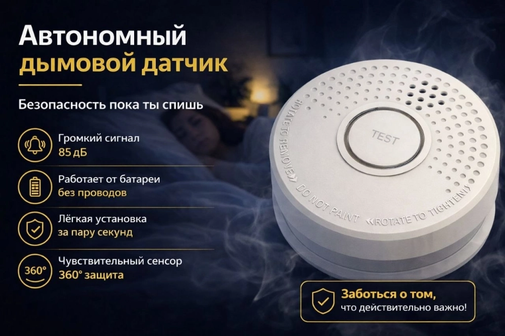 Извещатель автономный TSS910C-I для обнаружения загораний