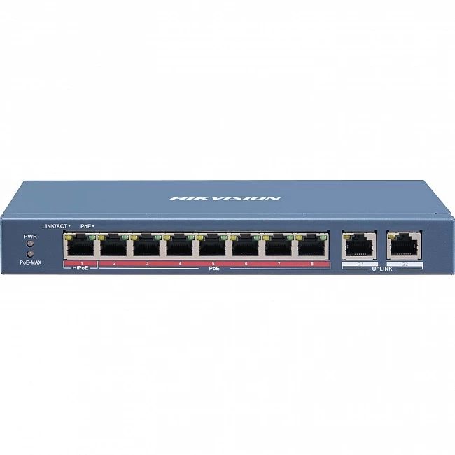 Switch PoE 8 + 2 Uplink Hikvision DS-3E0110MP-E/M
