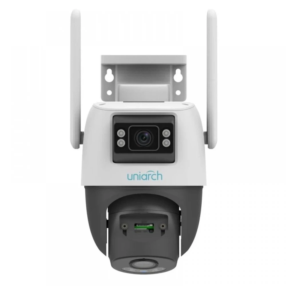 Camera de supraveghere video IP Wi-Fi Uniarch Uho-P2S-M33F34, 3MP+3MP, 2.8mm/4mm, PT, IR/WLight 30m, Two-way Audio, mSD, IP66