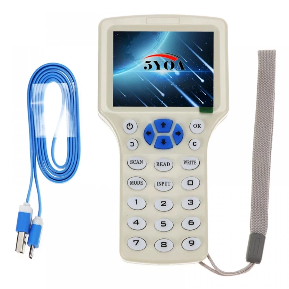 Программатор, дубликатор RFID 08CD, LCD, 125Khz, 13.56Mhz, USB