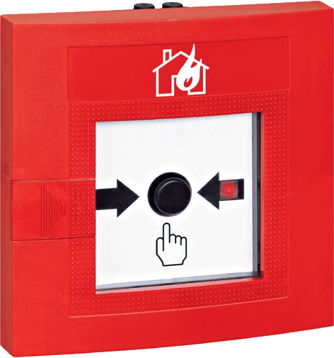 Schrack Seconet Manual callpoint MCP 535X-1 red RAL 3001, IP52, type B