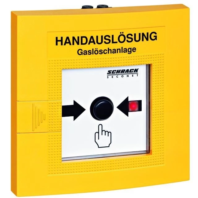 Schrack Seconet Manual callpoint MCP 535X-5 yellow RAL 1003 (trigger)